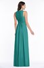 ColsBM Bonnie Emerald Green Traditional V-neck Zip up Chiffon Floor Length Ruching Plus Size Bridesmaid Dresses