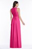ColsBM Bonnie Fandango Pink Traditional V-neck Zip up Chiffon Floor Length Ruching Plus Size Bridesmaid Dresses