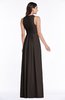 ColsBM Bonnie Fudge Brown Traditional V-neck Zip up Chiffon Floor Length Ruching Plus Size Bridesmaid Dresses