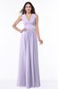 ColsBM Bonnie Light Purple Traditional V-neck Zip up Chiffon Floor Length Ruching Plus Size Bridesmaid Dresses
