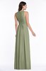 ColsBM Bonnie Moss Green Traditional V-neck Zip up Chiffon Floor Length Ruching Plus Size Bridesmaid Dresses