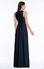 ColsBM Bonnie Navy Blue Traditional V-neck Zip up Chiffon Floor Length Ruching Plus Size Bridesmaid Dresses