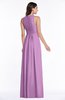 ColsBM Bonnie Orchid Traditional V-neck Zip up Chiffon Floor Length Ruching Plus Size Bridesmaid Dresses