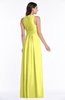 ColsBM Bonnie Pale Yellow Traditional V-neck Zip up Chiffon Floor Length Ruching Plus Size Bridesmaid Dresses