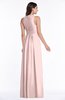 ColsBM Bonnie Pastel Pink Traditional V-neck Zip up Chiffon Floor Length Ruching Plus Size Bridesmaid Dresses