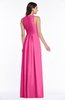ColsBM Bonnie Rose Pink Traditional V-neck Zip up Chiffon Floor Length Ruching Plus Size Bridesmaid Dresses