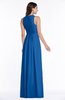 ColsBM Bonnie Royal Blue Traditional V-neck Zip up Chiffon Floor Length Ruching Plus Size Bridesmaid Dresses