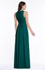 ColsBM Bonnie Shaded Spruce Traditional V-neck Zip up Chiffon Floor Length Ruching Plus Size Bridesmaid Dresses