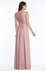 ColsBM Bonnie Silver Pink Traditional V-neck Zip up Chiffon Floor Length Ruching Plus Size Bridesmaid Dresses