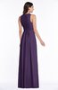 ColsBM Bonnie Violet Traditional V-neck Zip up Chiffon Floor Length Ruching Plus Size Bridesmaid Dresses