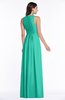 ColsBM Bonnie Viridian Green Traditional V-neck Zip up Chiffon Floor Length Ruching Plus Size Bridesmaid Dresses