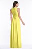 ColsBM Bonnie Yellow Iris Traditional V-neck Zip up Chiffon Floor Length Ruching Plus Size Bridesmaid Dresses