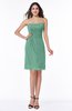 ColsBM Giavanna Beryl Green Modern A-line Strapless Half Backless Chiffon Plus Size Bridesmaid Dresses