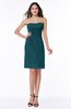 ColsBM Giavanna Blue Green Modern A-line Strapless Half Backless Chiffon Plus Size Bridesmaid Dresses