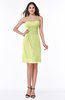 ColsBM Giavanna Lime Green Modern A-line Strapless Half Backless Chiffon Plus Size Bridesmaid Dresses