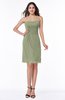 ColsBM Giavanna Moss Green Modern A-line Strapless Half Backless Chiffon Plus Size Bridesmaid Dresses