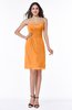 ColsBM Giavanna Orange Modern A-line Strapless Half Backless Chiffon Plus Size Bridesmaid Dresses