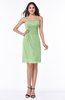 ColsBM Giavanna Sage Green Modern A-line Strapless Half Backless Chiffon Plus Size Bridesmaid Dresses