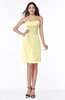 ColsBM Giavanna Soft Yellow Modern A-line Strapless Half Backless Chiffon Plus Size Bridesmaid Dresses