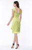 ColsBM Amara Lime Green Plain Column Sweetheart Sleeveless Chiffon Knee Length Plus Size Bridesmaid Dresses