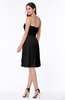 ColsBM Laila Black Modern A-line Strapless Zip up Chiffon Pleated Plus Size Bridesmaid Dresses