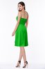 ColsBM Laila Classic Green Modern A-line Strapless Zip up Chiffon Pleated Plus Size Bridesmaid Dresses