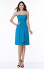 ColsBM Laila Cornflower Blue Modern A-line Strapless Zip up Chiffon Pleated Plus Size Bridesmaid Dresses