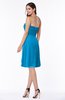 ColsBM Laila Cornflower Blue Modern A-line Strapless Zip up Chiffon Pleated Plus Size Bridesmaid Dresses
