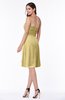 ColsBM Laila Gold Modern A-line Strapless Zip up Chiffon Pleated Plus Size Bridesmaid Dresses