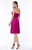 ColsBM Laila Hot Pink Modern A-line Strapless Zip up Chiffon Pleated Plus Size Bridesmaid Dresses