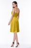 ColsBM Laila Lemon Curry Modern A-line Strapless Zip up Chiffon Pleated Plus Size Bridesmaid Dresses
