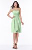ColsBM Laila Light Green Modern A-line Strapless Zip up Chiffon Pleated Plus Size Bridesmaid Dresses