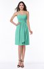 ColsBM Laila Mint Green Modern A-line Strapless Zip up Chiffon Pleated Plus Size Bridesmaid Dresses