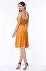 ColsBM Laila Orange Modern A-line Strapless Zip up Chiffon Pleated Plus Size Bridesmaid Dresses