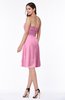 ColsBM Laila Pink Modern A-line Strapless Zip up Chiffon Pleated Plus Size Bridesmaid Dresses