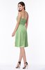 ColsBM Laila Sage Green Modern A-line Strapless Zip up Chiffon Pleated Plus Size Bridesmaid Dresses