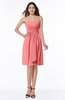 ColsBM Laila Shell Pink Modern A-line Strapless Zip up Chiffon Pleated Plus Size Bridesmaid Dresses