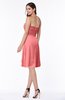 ColsBM Laila Shell Pink Modern A-line Strapless Zip up Chiffon Pleated Plus Size Bridesmaid Dresses