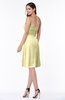 ColsBM Laila Soft Yellow Modern A-line Strapless Zip up Chiffon Pleated Plus Size Bridesmaid Dresses