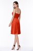 ColsBM Laila Tangerine Tango Modern A-line Strapless Zip up Chiffon Pleated Plus Size Bridesmaid Dresses
