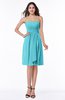 ColsBM Laila Turquoise Modern A-line Strapless Zip up Chiffon Pleated Plus Size Bridesmaid Dresses