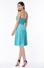 ColsBM Laila Turquoise Modern A-line Strapless Zip up Chiffon Pleated Plus Size Bridesmaid Dresses