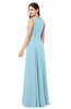 ColsBM Hazel Aqua Modern A-line Sleeveless Zip up Floor Length Pleated Plus Size Bridesmaid Dresses