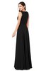 ColsBM Hazel Black Modern A-line Sleeveless Zip up Floor Length Pleated Plus Size Bridesmaid Dresses