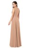 ColsBM Hazel Burnt Orange Modern A-line Sleeveless Zip up Floor Length Pleated Plus Size Bridesmaid Dresses