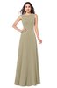 ColsBM Hazel Candied Ginger Modern A-line Sleeveless Zip up Floor Length Pleated Plus Size Bridesmaid Dresses