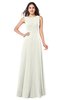 ColsBM Hazel Cream Modern A-line Sleeveless Zip up Floor Length Pleated Plus Size Bridesmaid Dresses