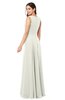 ColsBM Hazel Cream Modern A-line Sleeveless Zip up Floor Length Pleated Plus Size Bridesmaid Dresses