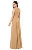 ColsBM Hazel Desert Mist Modern A-line Sleeveless Zip up Floor Length Pleated Plus Size Bridesmaid Dresses