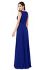 ColsBM Hazel Electric Blue Modern A-line Sleeveless Zip up Floor Length Pleated Plus Size Bridesmaid Dresses